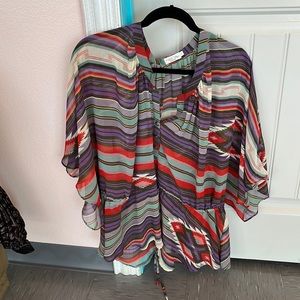Sheer striped shirt